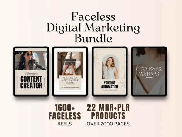 Faceless Digital Marketing Guide Bundle with Master Resell Rights Digital Marketing PLR Done For You Digital Marketing Guides with MRR DFY - Image 4