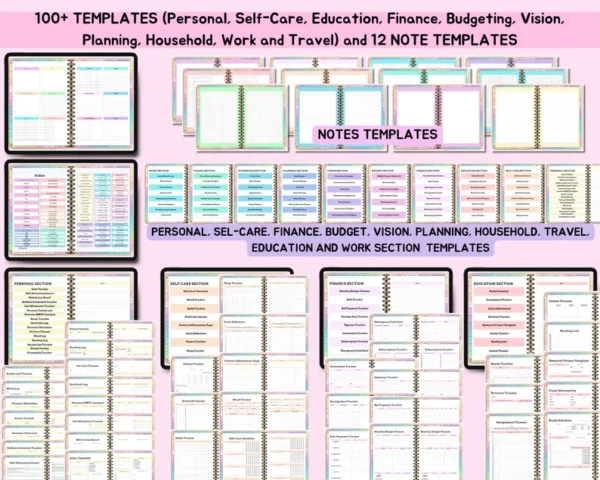All-in-One Digital Planner 2024, 2025, 2026, Digital Planner, Digital Journal, Digital Goodnotes Template, Weekly, Daily Planner, Notability - Image 3