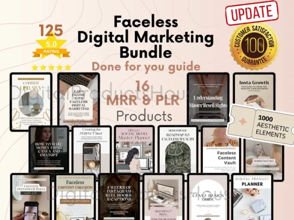 PLR MRR Canva Mockup Template Bundle Master Resell Rights Digital Products Best Seller PLR Digital Products Digital Top Sellers Done For You - Image 3