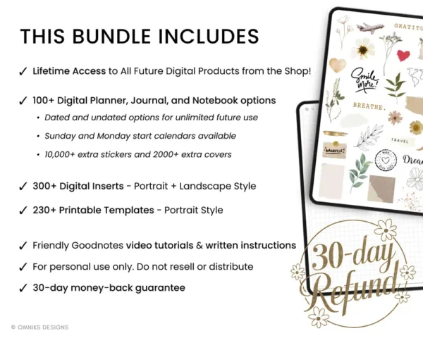 Digital Planner Goodnotes, iPad Planner, Daily Weekly Monthly Planner, Undated Planner, Notability Planner, 2025 ADHD Planner Journal Bundle - Image 3