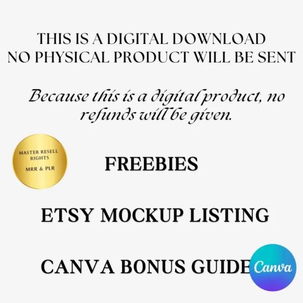 500 Digital Product Ideas For Passive Income, MasterResell Rights, Done for you, MRR PLR Canva Template - Image 10