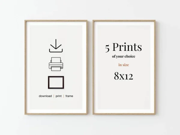 PostArtsy Digital Download | Any 5 Prints from our shop | 8x12 Size | Digital Art Files | PRINTABLE ART | Wall Art Decor - Image 7