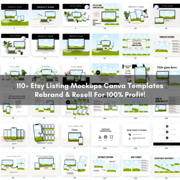 Master Resell Rights Mockup | Listing Mockups | PLR Digital Products | PLR + MRR  | Canva Templates | Done For You. - Image 4