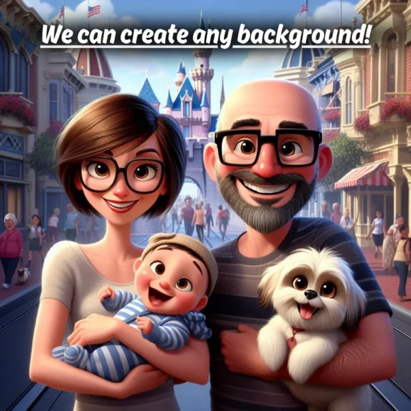 Custom Cartoon Animation, Personalised Family Portrait, Cartoon Portrait From Photo, Cartoon Style Couple, Digital File - Image 4