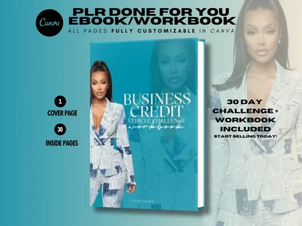 Professional Business Credit Ebook | No PG or PG Coach| Vehicle Challenge | Editable Canva Planner | Digital Product | PLR | Black Friday